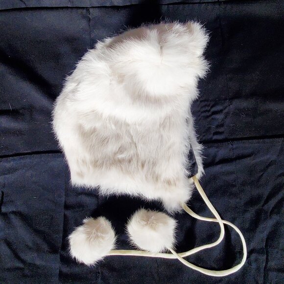 Like New Vintage Handmade Genuine Rabbit Pom-pom Drawstring Hood main image 11